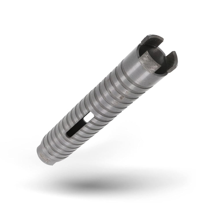 PRODIAMANT Diamant Bohrkrone ø 32mm Nutzlänge 150mm mit SDS Adapter lasergeschweisst für trocken Boh