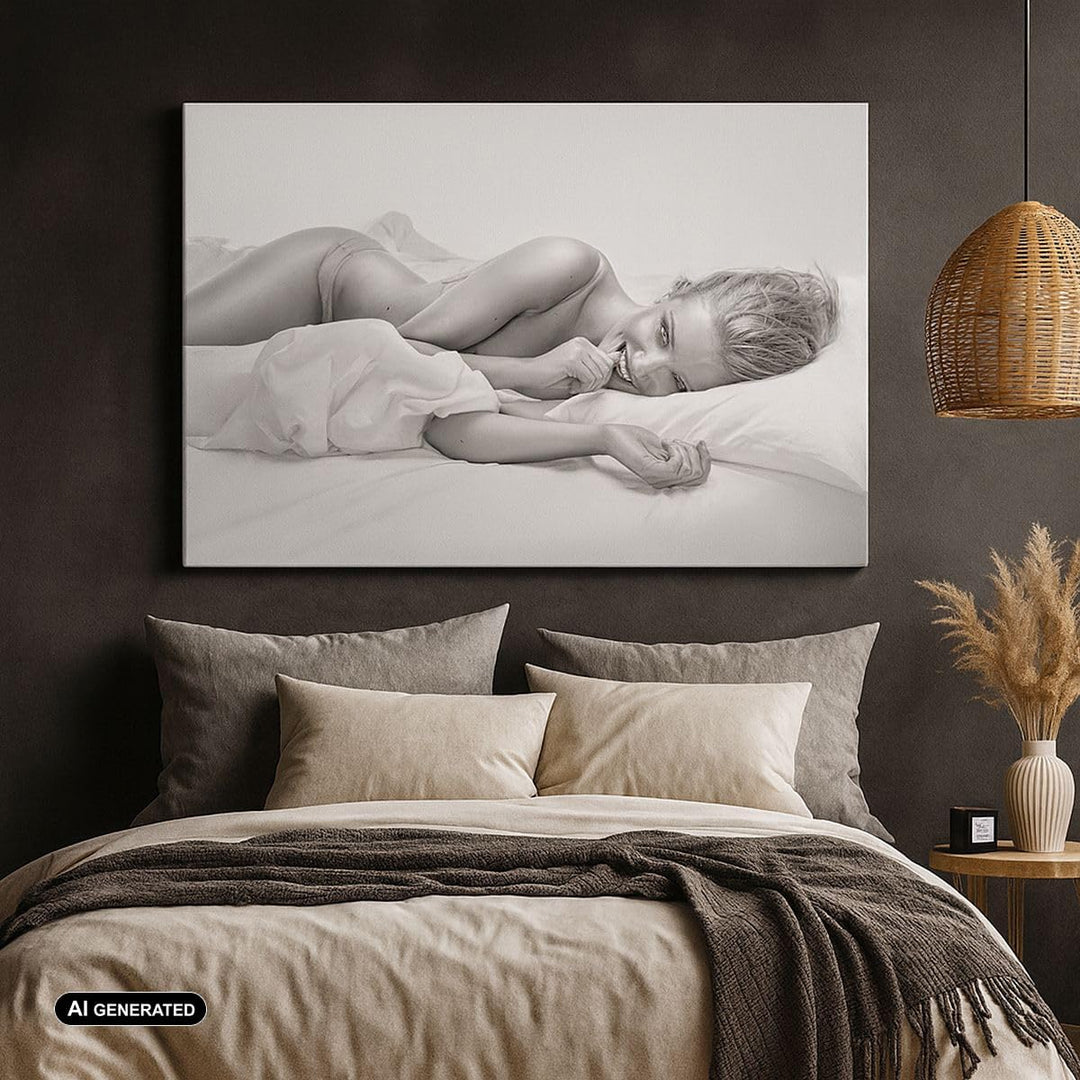 Bilder auf Leinwand Weiblich mode modell posieren Leinwandbild 70x50cm Wandbilder Dekoration Wohnzim