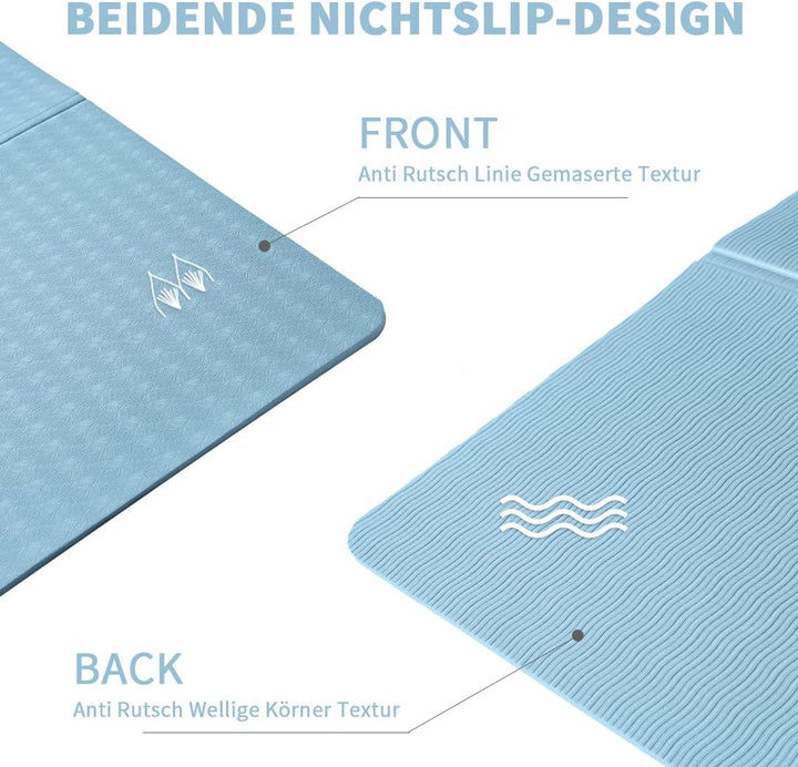 Good Nite Klappbare Yogamatte Rutschfest Tragbare Fitnessmatte Faltbar Leicht Gymnastikmatte Pilates