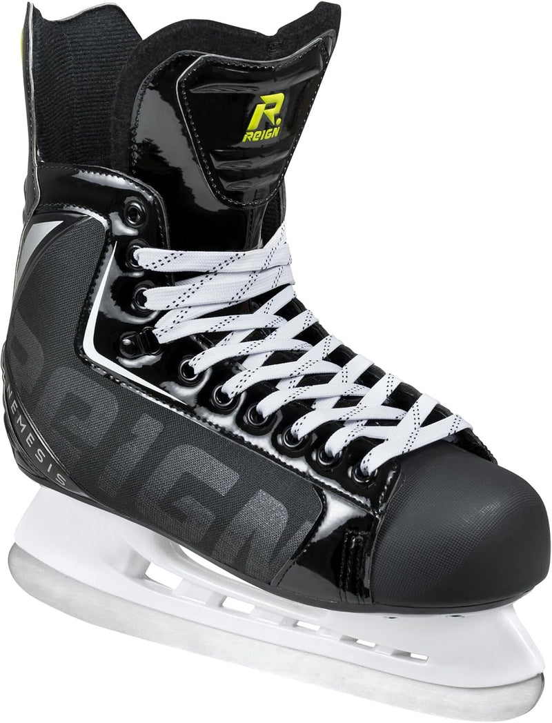 Reign Erwachsene Nemesis Hockey Skate Schlittschuhe, Schwarz, 38