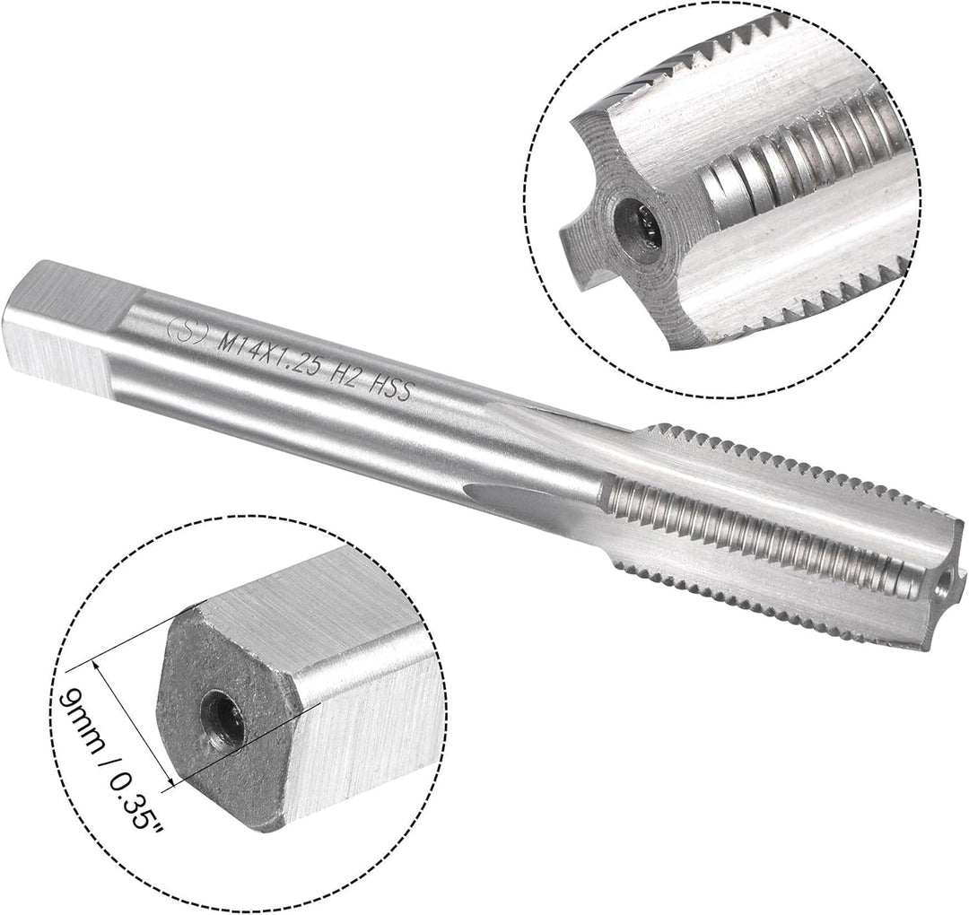 sourcing map Gewindebohrer M14 x 1,25mm Gewindebohrer mit Legierungswerkzeug M14 x 1.25mm, M14 x 1.2