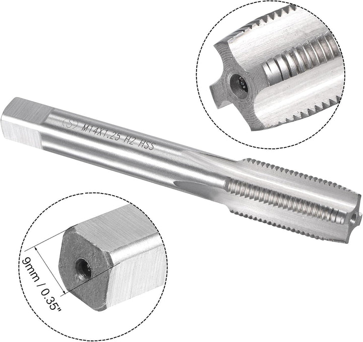 sourcing map Gewindebohrer M14 x 1,25mm Gewindebohrer mit Legierungswerkzeug M14 x 1.25mm, M14 x 1.2