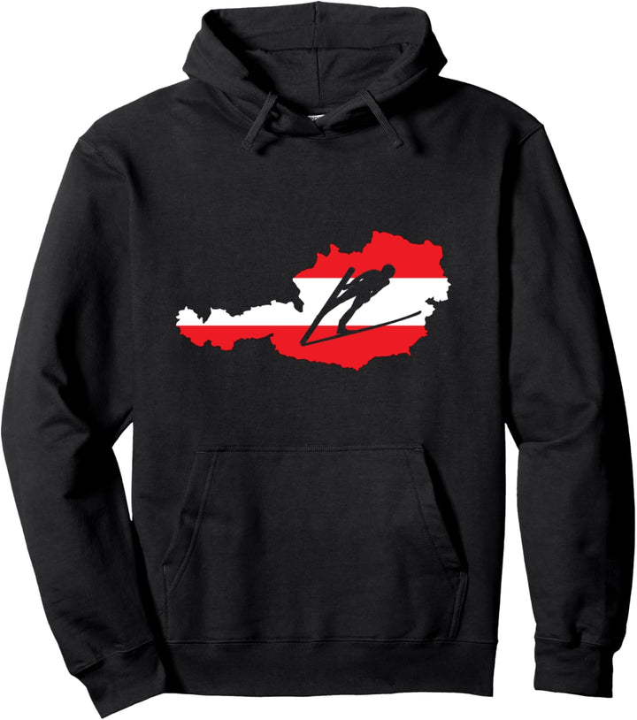 Geschenk zum Skispringen Österreich Austria Pullover Hoodie