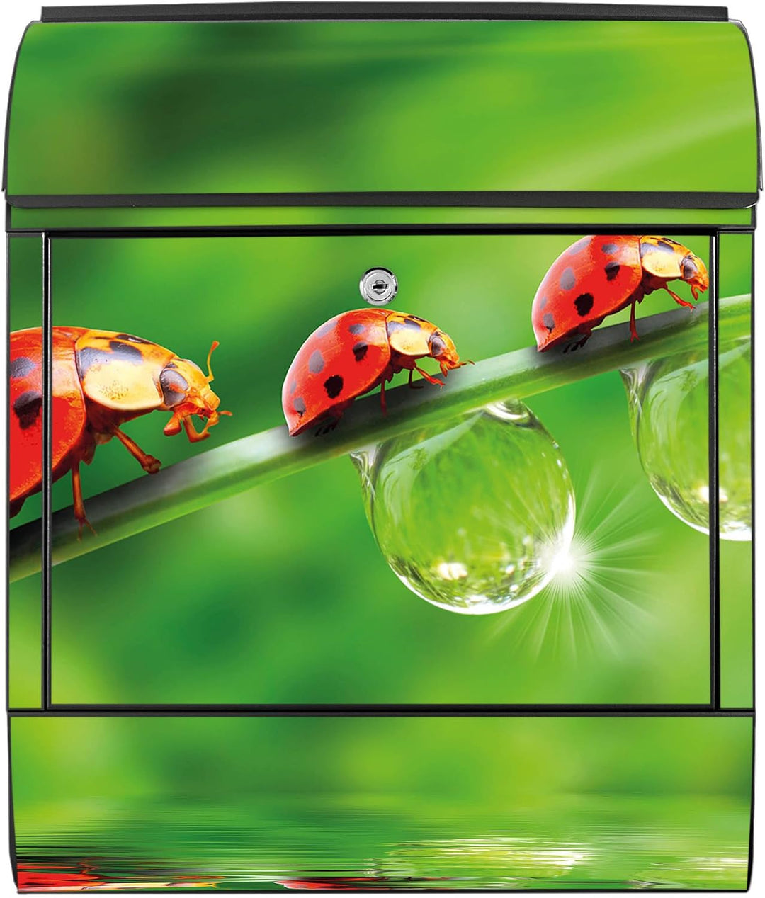 banjado® Design Briefkasten mit Motiv Für Jeden Einen 39x47x14cm &amp; 2 Schlüssel - Briefkasten Stahl s