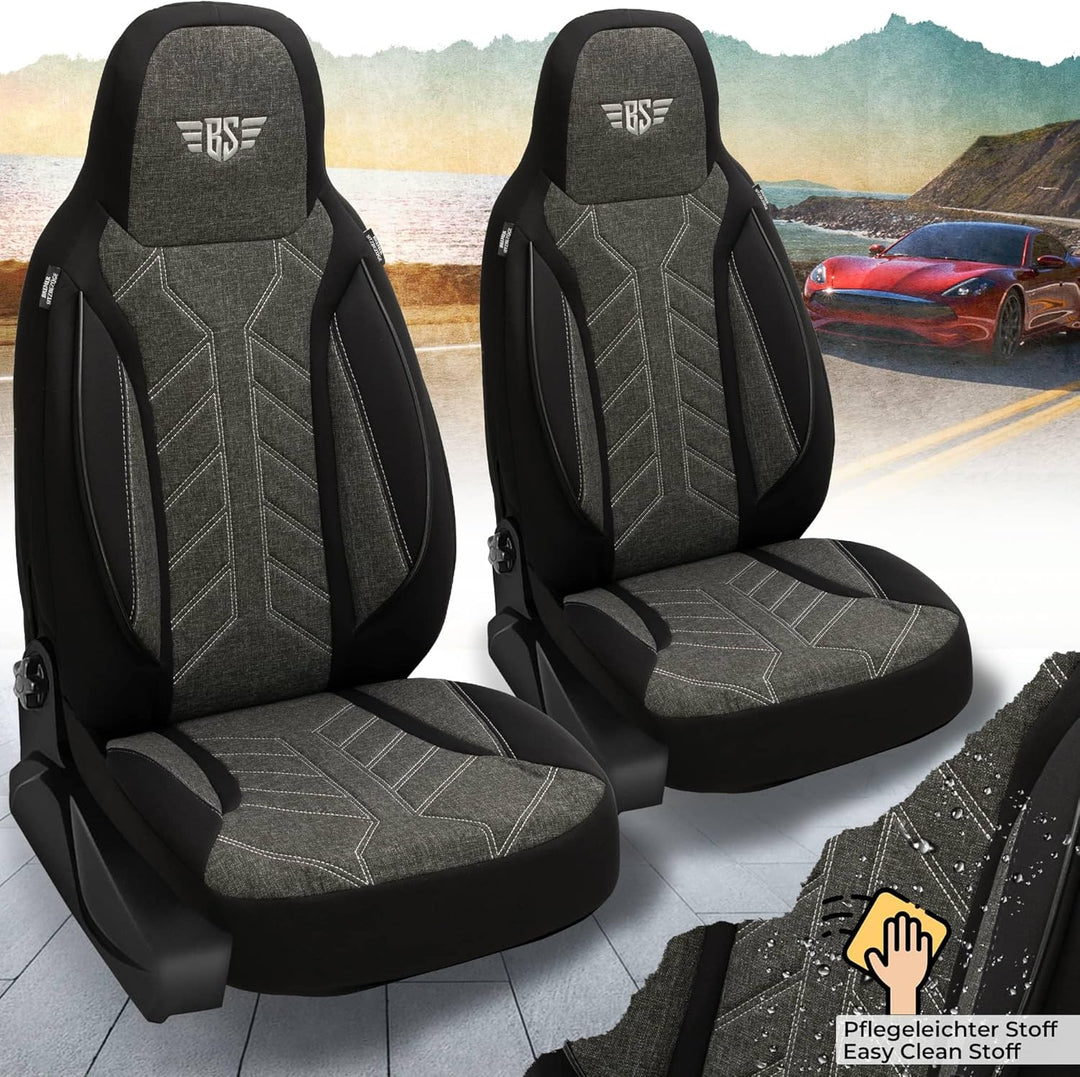 BREMER SITZBEZÜGE Mass Sitzbezüge Schonbezüge für Skoda Superb 3 Typ 3V PLKT204 PLKT204 - Schwarz/An