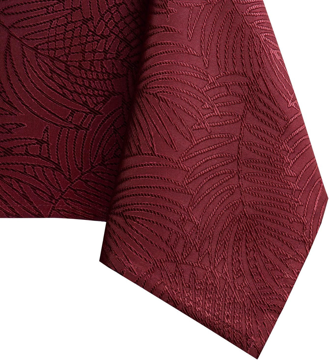 AmeliaHome Tischläufer Set 35x300 cm und 115x300 cm Lotuseffekt Wasserabweisend Blätter Bordeaux Gai