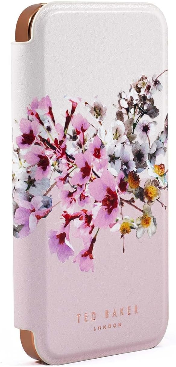 Ted Baker Spiegel-Schutzhülle für iPhone 14 Pro, Jasminrosa, iPhone 14 Pro