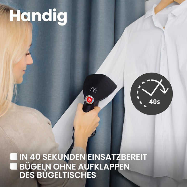 ZEEGMA Handig Steamer Dampfglätter, Dampfbügeleisen Dampfer für Kleidung, Sicherheit für alle Stoffe
