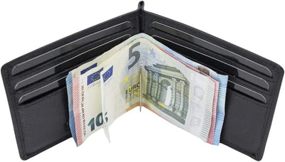 LEAS RFID Dollar Clip Geldscheinklammer flach Geldklammer dünn Money Clip Echt-Leder, Portmonee mit