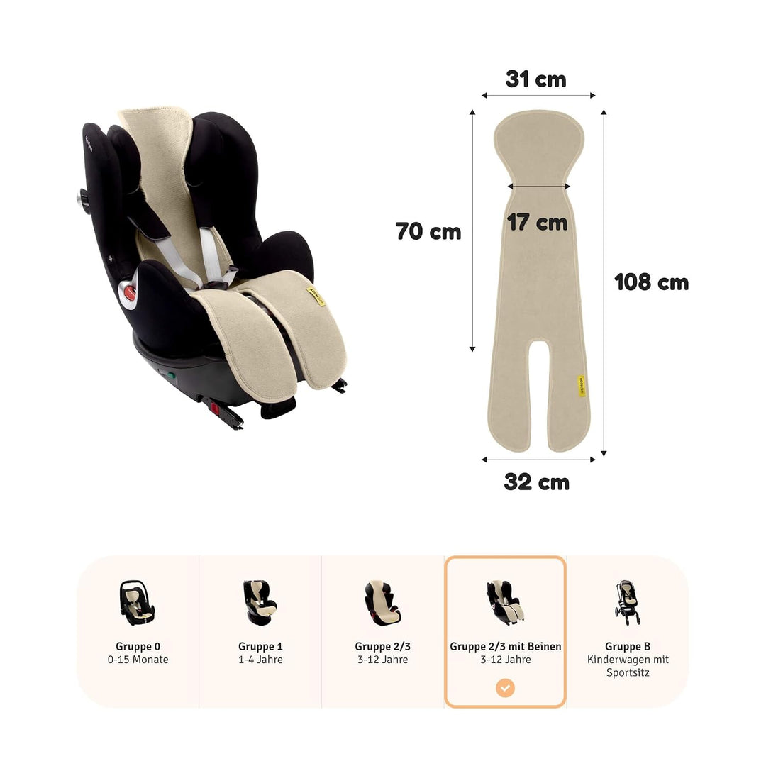 Aeromoov - Baby Sitzauflage Air Layer - Einlage Für Autositz oder Kinderwagen - Gruppe 2/3 mit Beine