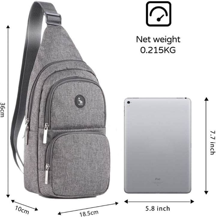 OIWAS Brusttasche Herren Kleine Kuriertasche Leichte Schultertasche zum Freizeit Urlaub Wandern Umhä
