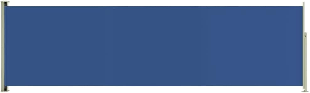 puraday 180x600 cm Seitenmarkise Ausziehbar Blau Terrassen-Sichtschutz Balkon Seitenwand Stilvolle S