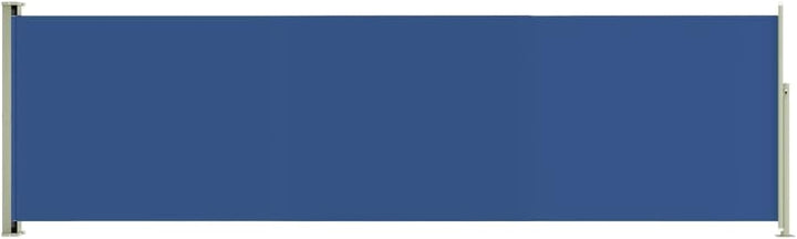 puraday 180x600 cm Seitenmarkise Ausziehbar Blau Terrassen-Sichtschutz Balkon Seitenwand Stilvolle S