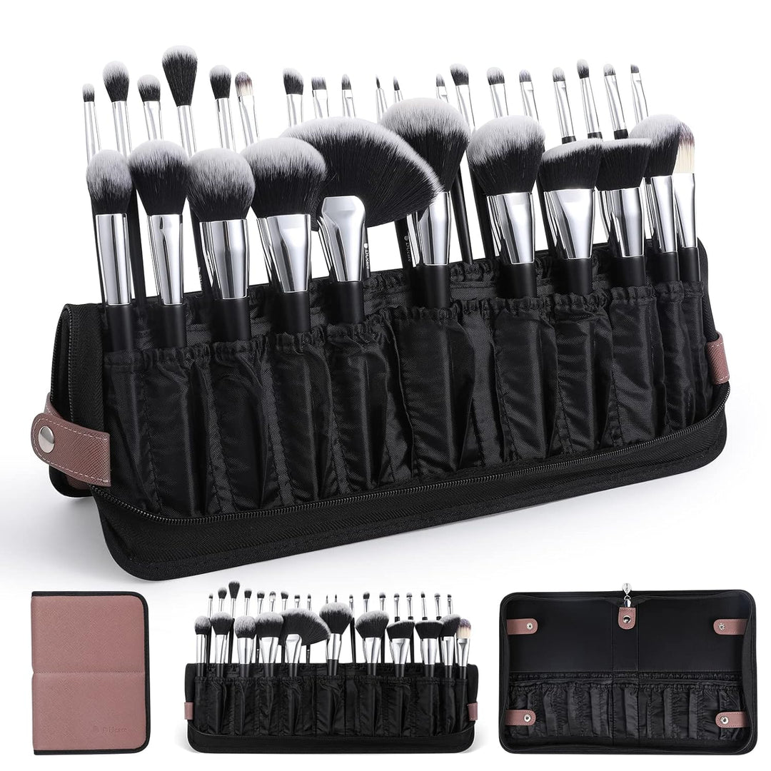 DUcare Make up Pinsel Organizer-Tasche, tragbare Kosmetiktasche für die Reise, Stand Up Cosmetic Bag