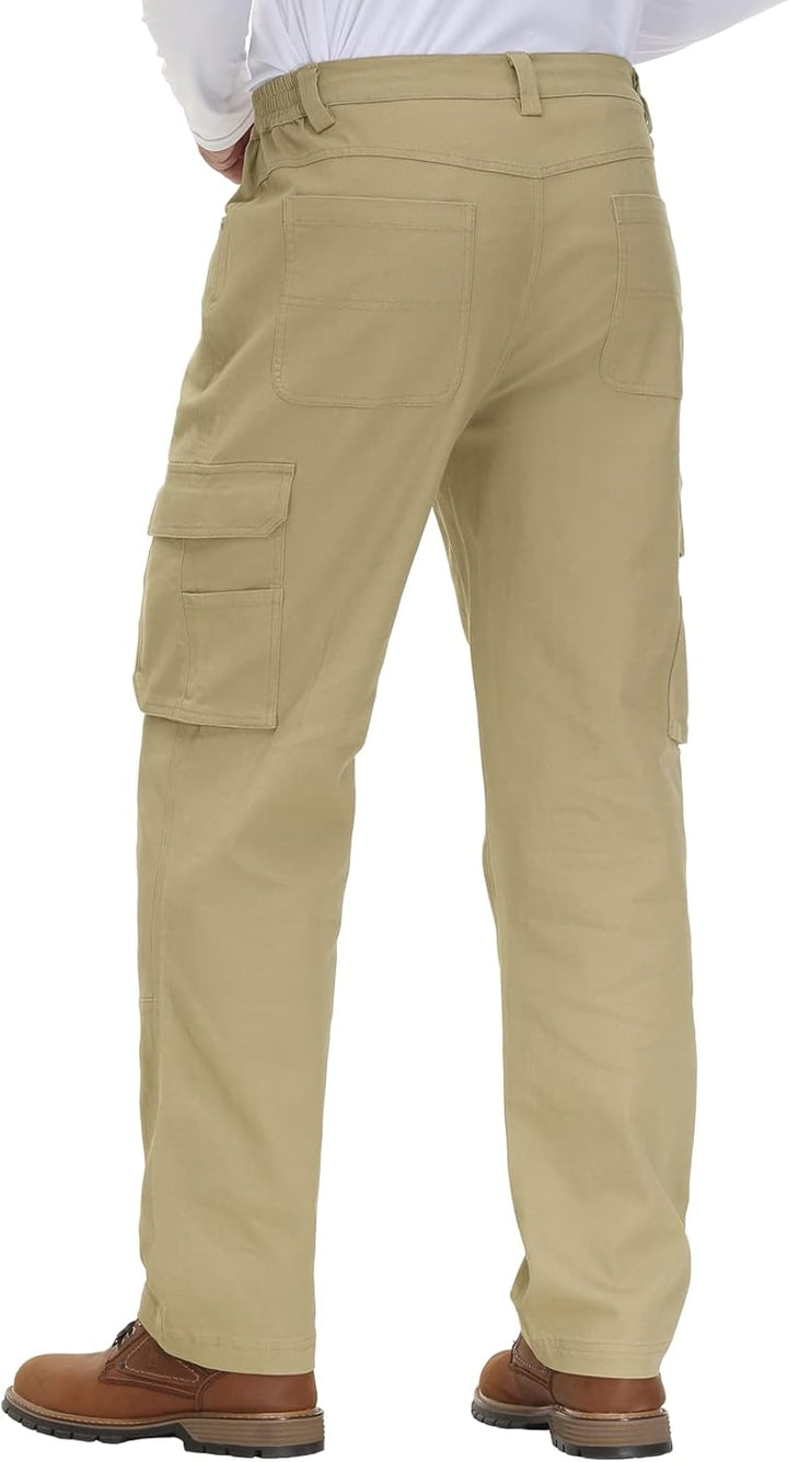 YSENTO Herren Cargohose Männer Arbeitshosen Stretch Chino Kargohosen Vintage Baggy Hosen Baumwolle 3