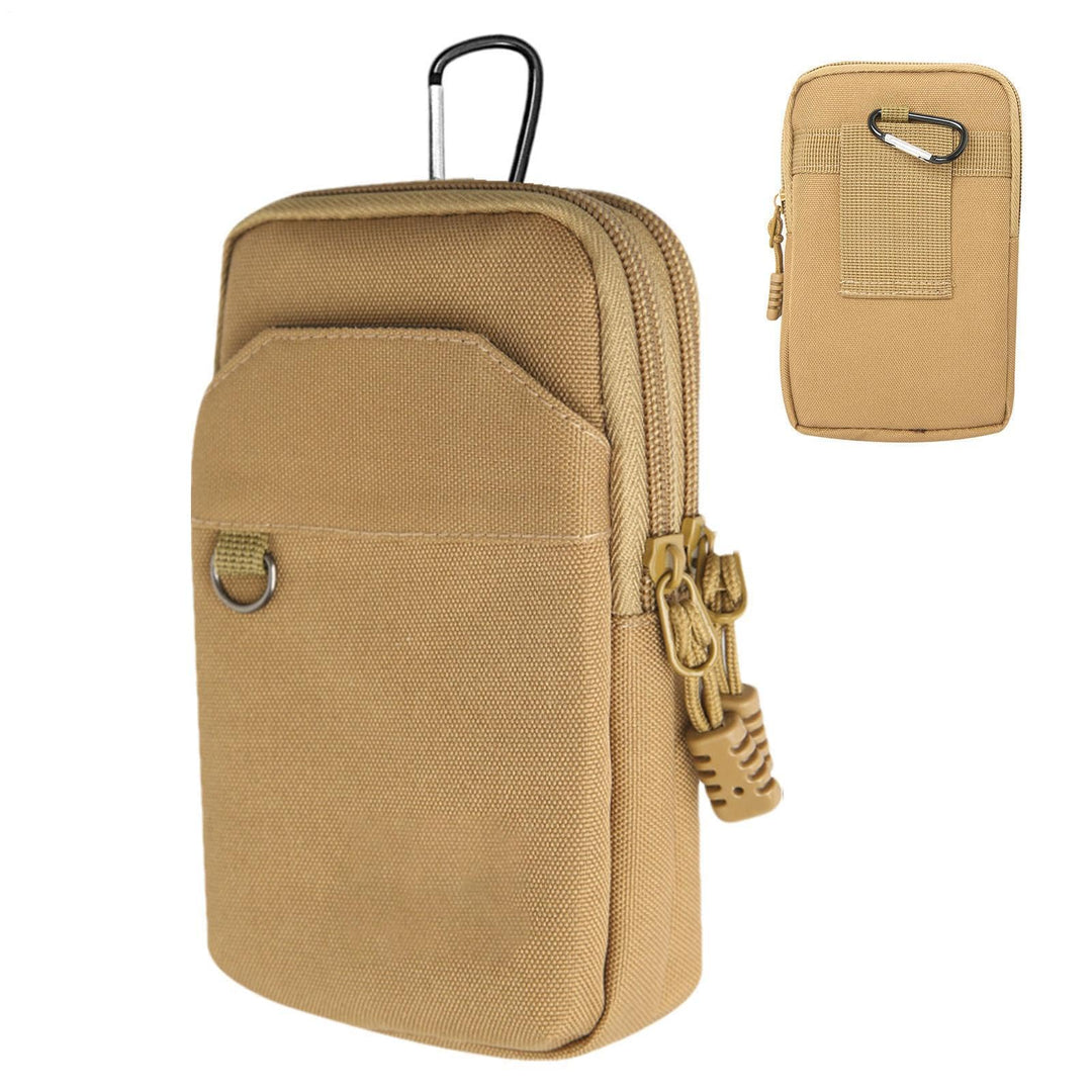 Handy-Gürtelhalter,Mehrzweck-Nylon-Hüfttasche - Gadget Bag Utility-Taschen Outdoor-Aufsätze Khakifar