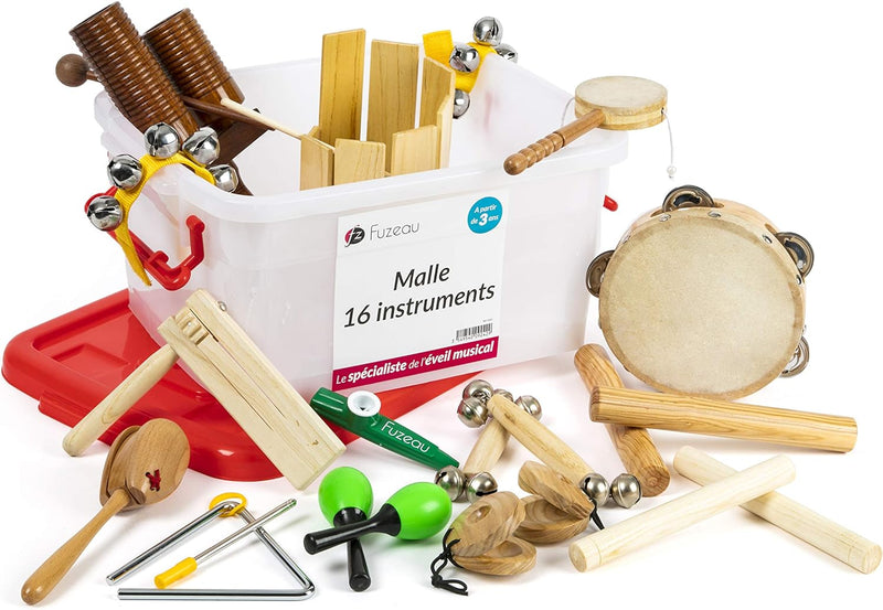 Fuzeau – 9242 – Koffer zur Auswahl 16 Instrumente – Sortiment von Musikinstrumenten mit verschiedene