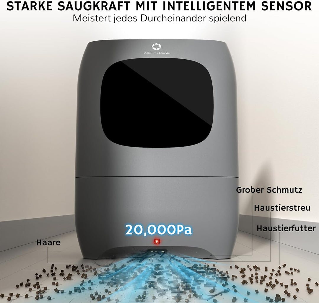 AIRTHEREAL T1 Berührungslose Saugkehrschaufel & Elektrische Kehrbesen Haarsauger – Automatisch per I