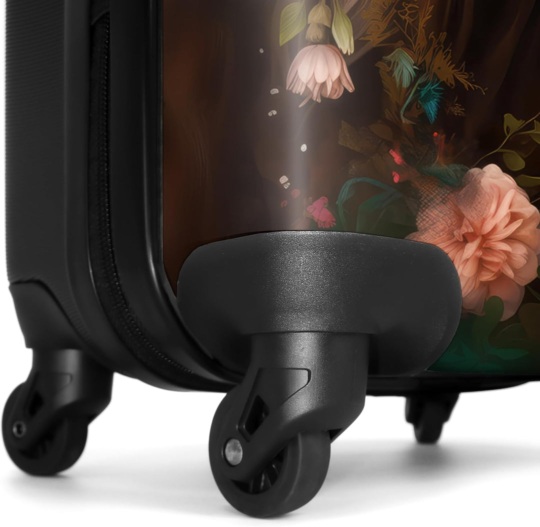 NoBoringSuitcases.com® Koffer Handgepäck Trolley Rollkoffer Kleine Reisekoffer mit 4 Rollen - Pferd