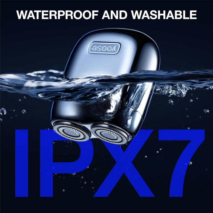 yoose MINI Rasierer Herren elektrisch, Elektrorasierer Herren aus Legierung, IPX7 wasserdicht elektr