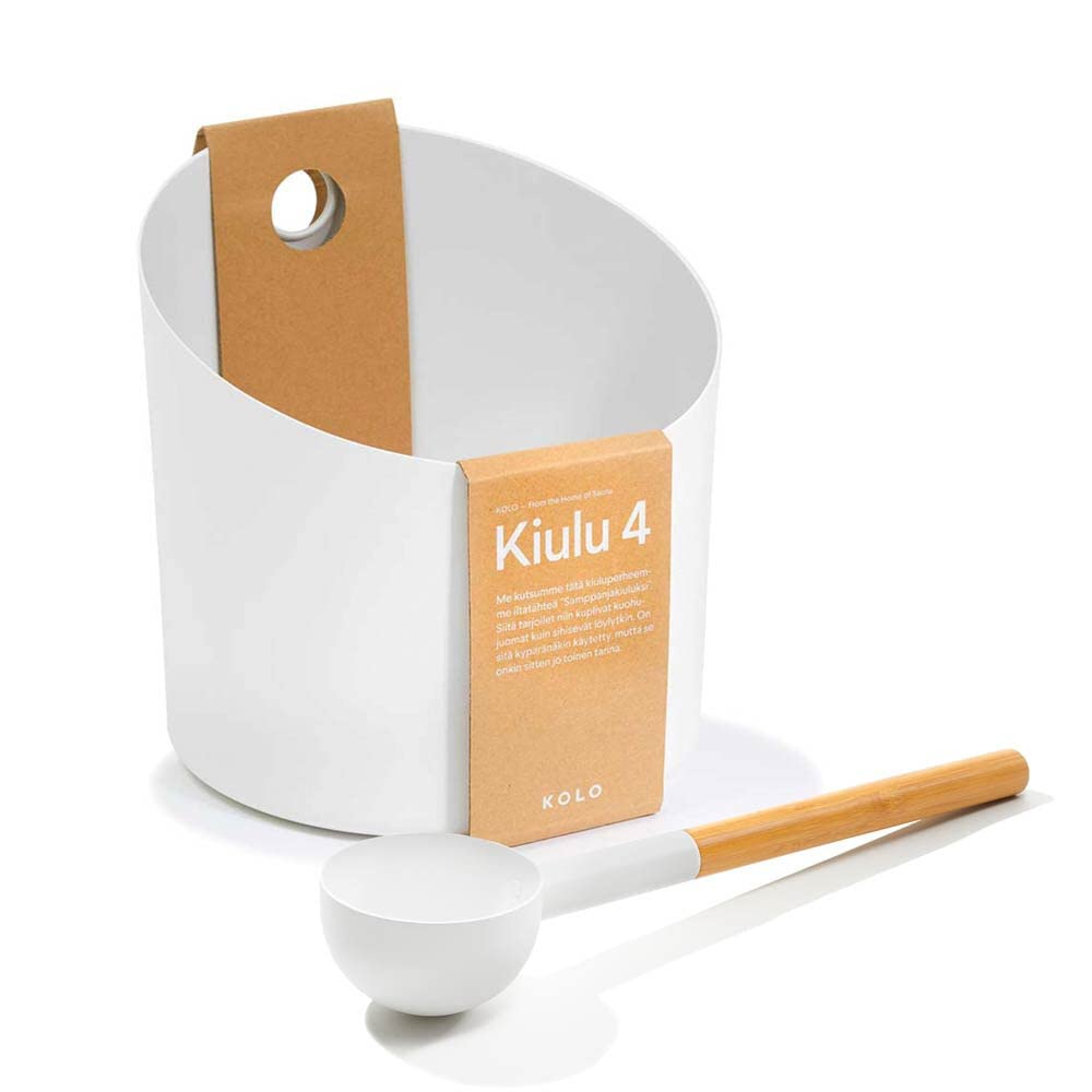 SET> KOLO Sauna Kübel 4 + Kelle, weiss