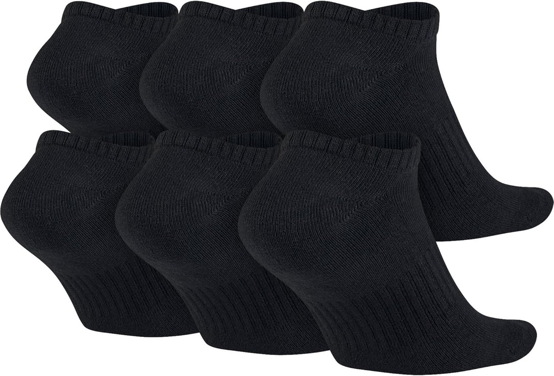 Nike Unisex Performance Kissen No Show Band Socken 6 Pack XS schwarz / weiss, XS schwarz / weiß