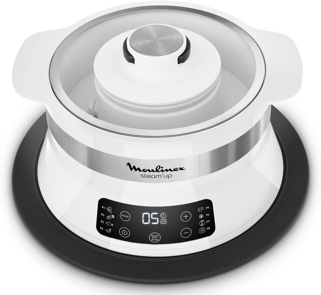 Moulinex Steam’Up Cuiseur Vapeur Steam Up Dampfgarer mit 8 Programmen, passt Sich an alle Formen von