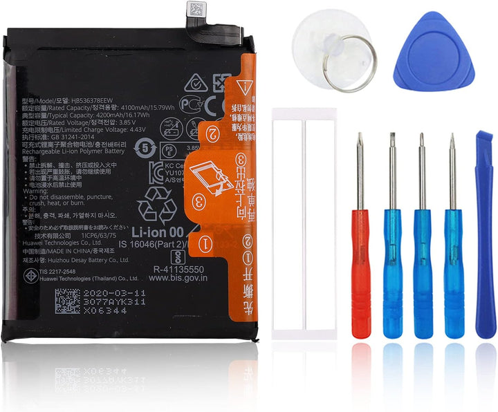 SwarKing Ersatz Akku Kompatibel mit Huawei P40 Pro HB536378EEW with Toolkit
