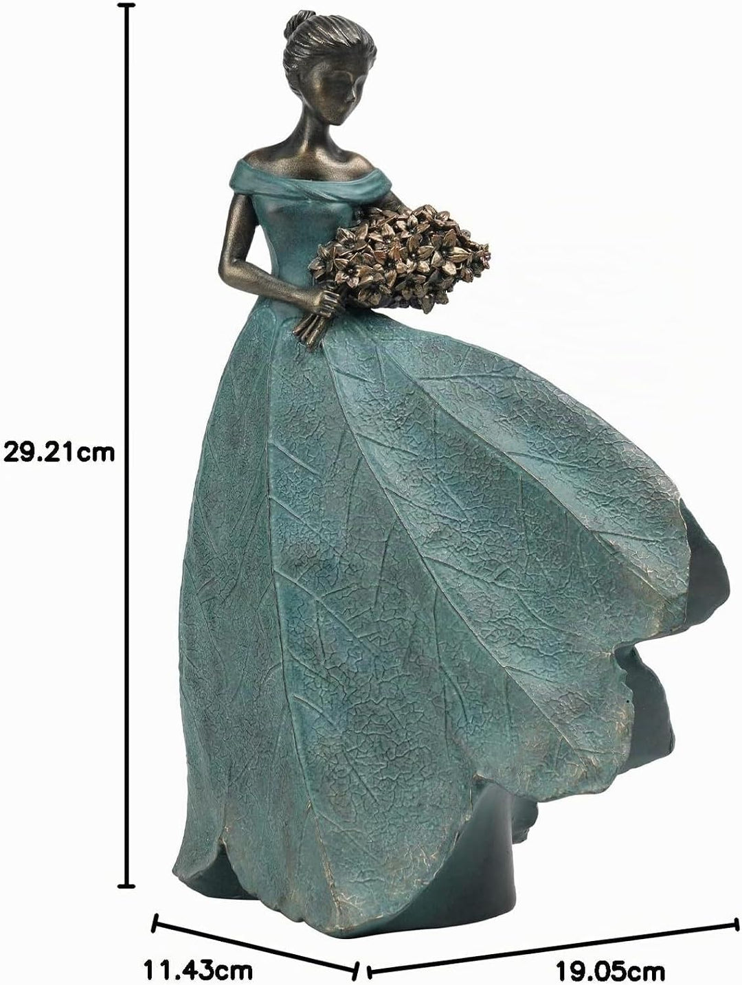 Guichifun Fairy Statue Collection Home Decoration – Blatt Engel Mädchen Harz Heimdekoration für drau