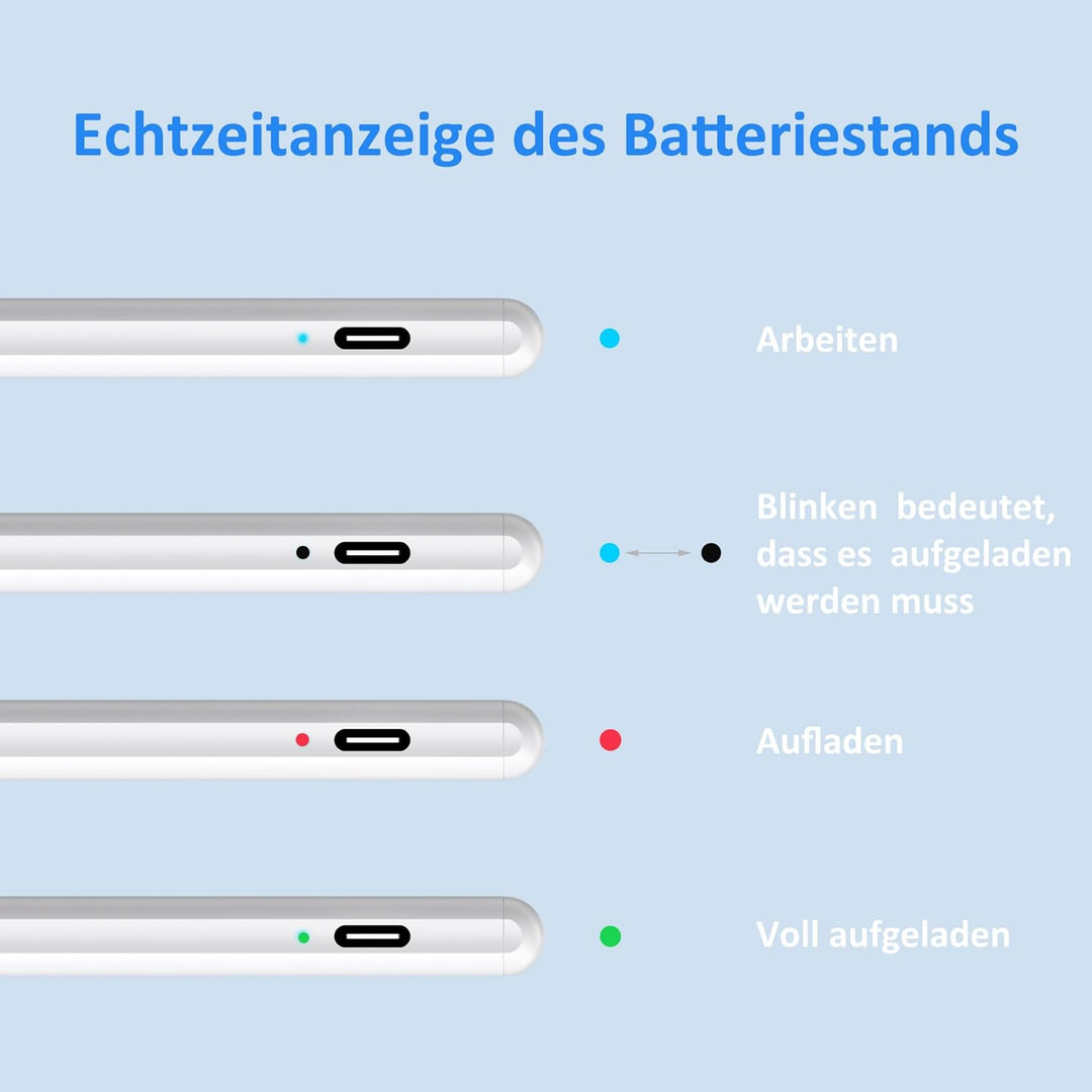 Stift für iPad Apple Pencil USB C, Stylus Pen für iPad 10. /9/8/7/6. Gen/iPad Pro 12''/12,9''/11"/iP