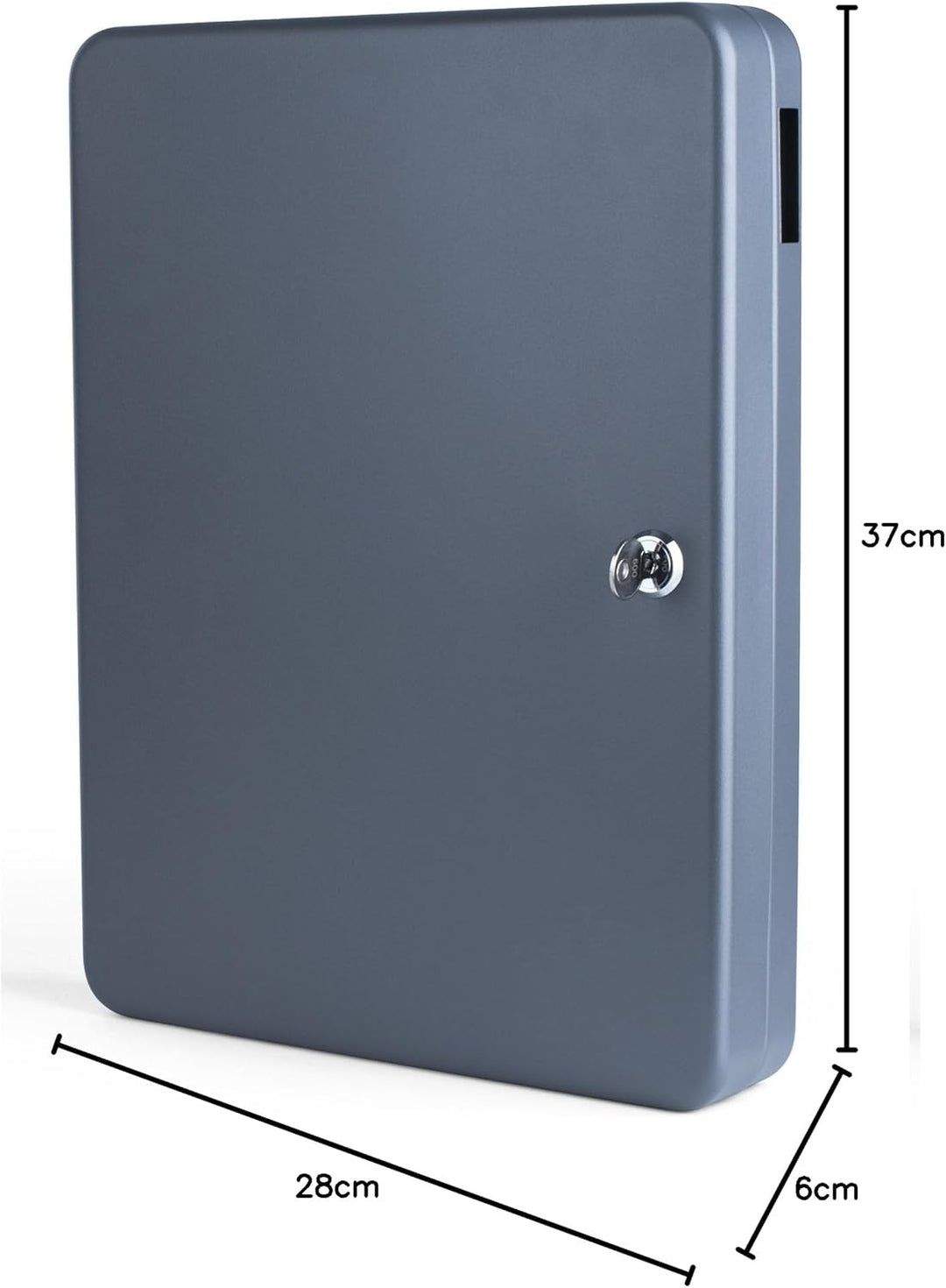 Pavo 8027057 Schlüssel-Kasten/Schrank, 80 Haken mit seitlichem Schlüsseleinwurf, dunkelgrau 80 Haken