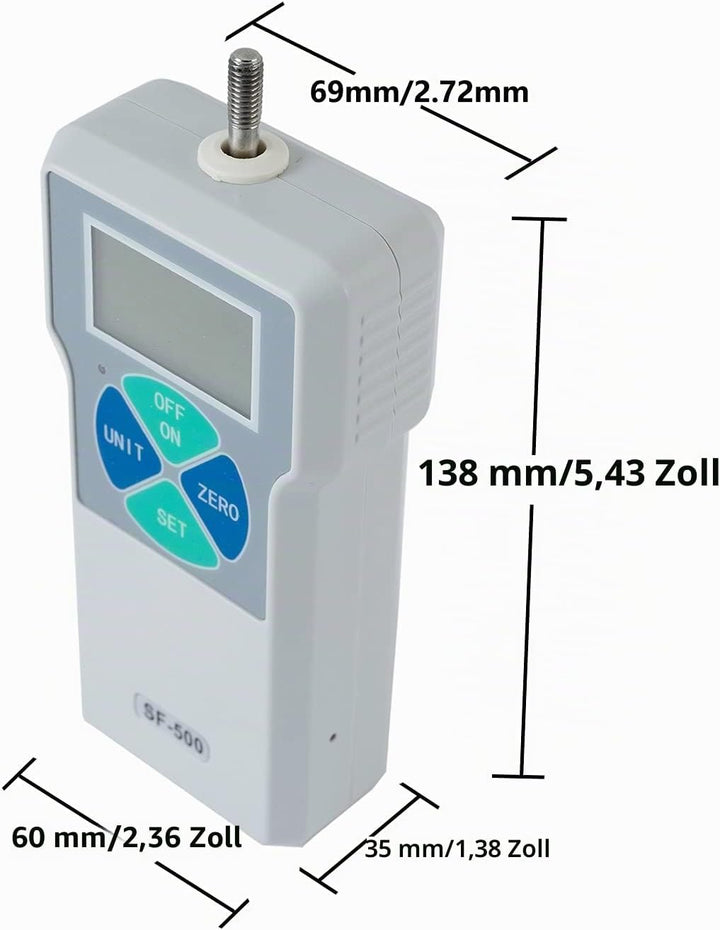 Beslands Force Gauge Digitales Kraftmessgerät Push-Pull-Messgerät Hochpräzisions-Digital-Kraftmessge