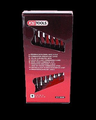 KS Tools 517.0048 CLASSIC Ringmaulschlüssel-Satz, abgewinkelt, 8-tlg. 8-19mm