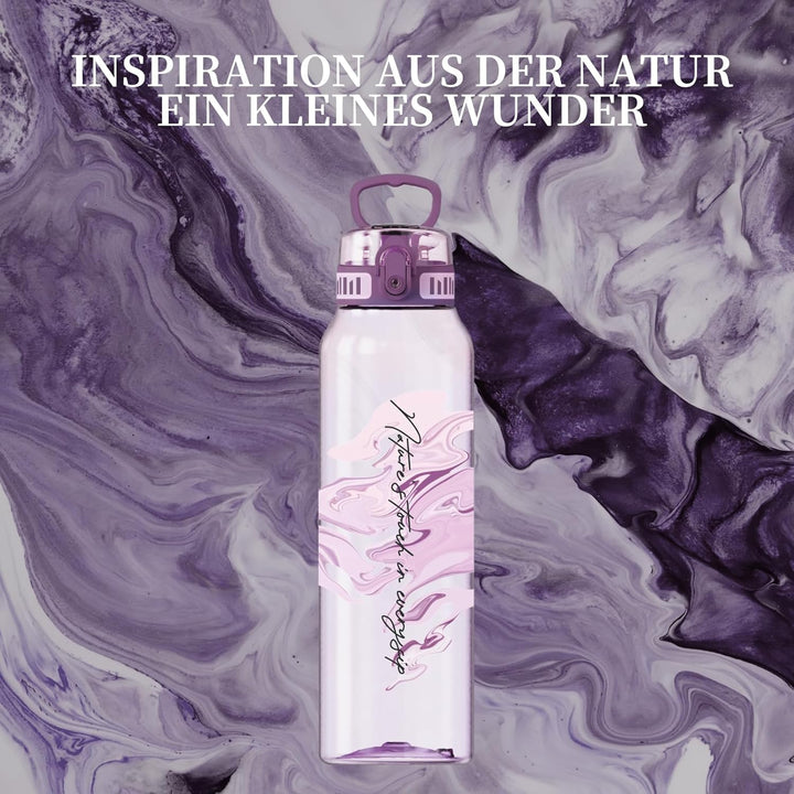 UZSPACE Trinkflasche Sport 1L, Tritan Bpa-Frei Trinkflasche Auslaufsicher mit Einhandbedienung, Kohl