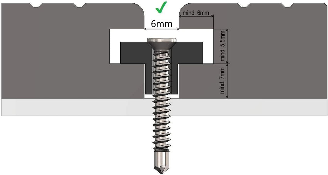 YOUTU® 200 Stück WPC Clips, Versteckte Befestigung mit T-Clip mit Schrauben, versteckte Befestigung