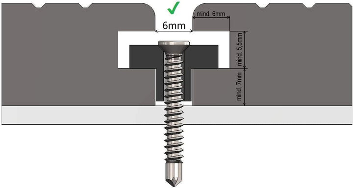YOUTU® 100 Stück WPC Clips, Versteckte Befestigung mit T-Clip mit Schrauben, versteckte Befestigung