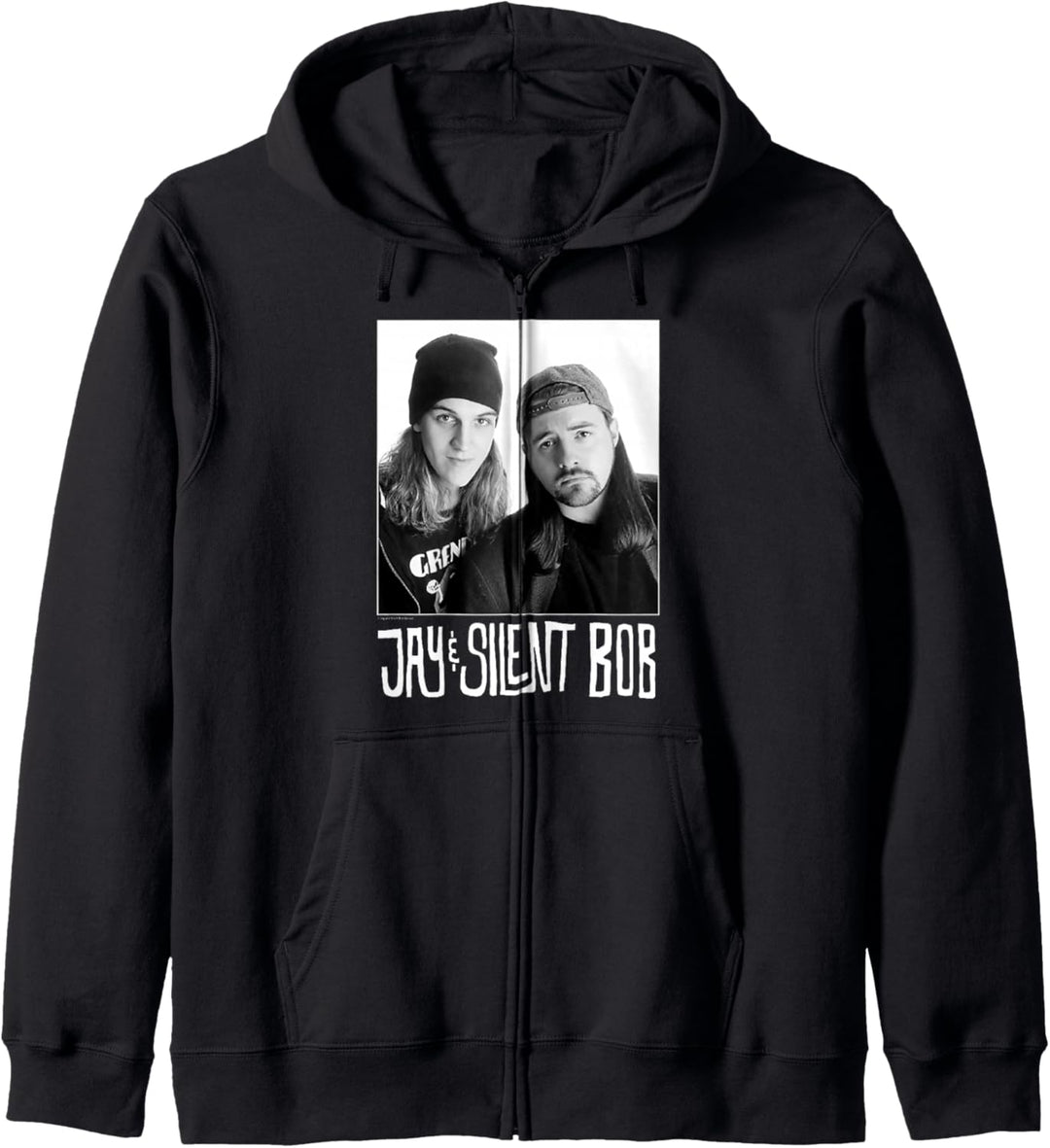 Jay & Silent Bob Close Up Black & White Portrait Kapuzenjacke