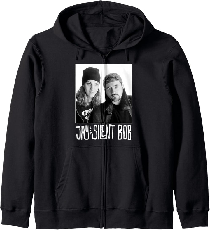 Jay & Silent Bob Close Up Black & White Portrait Kapuzenjacke