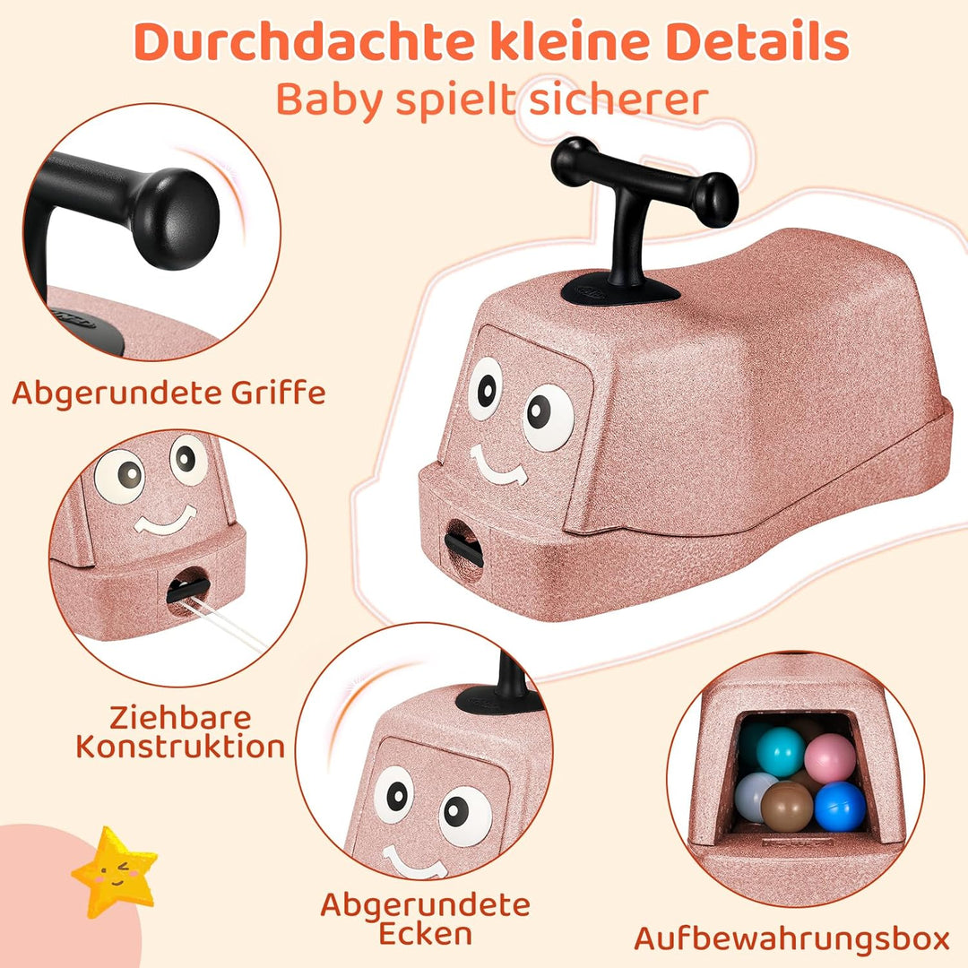 MAMIZO 5 in 1 Rutschauto ab 1 Jahr, Babyrutscher mit 360° Geräuschlose Räder, Babyroller bis 20kg, B