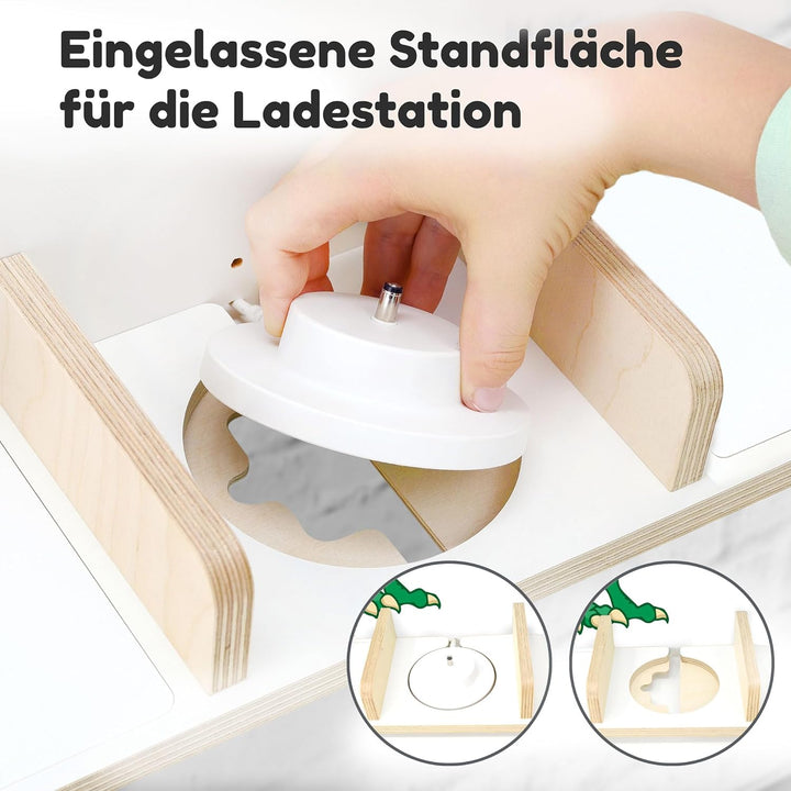 stadtecken Holzregal für Musikbox I Geeignet für die Toniebox und ca. 50 Tonies I Perfekte Tonie Auf