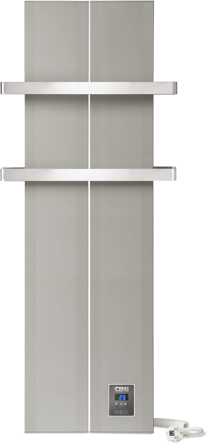 Finesa-D Badheizkörper elektrisch mit Thermostat 1000×408 mm | 700 W – Flacher Paneel Design Handtuc