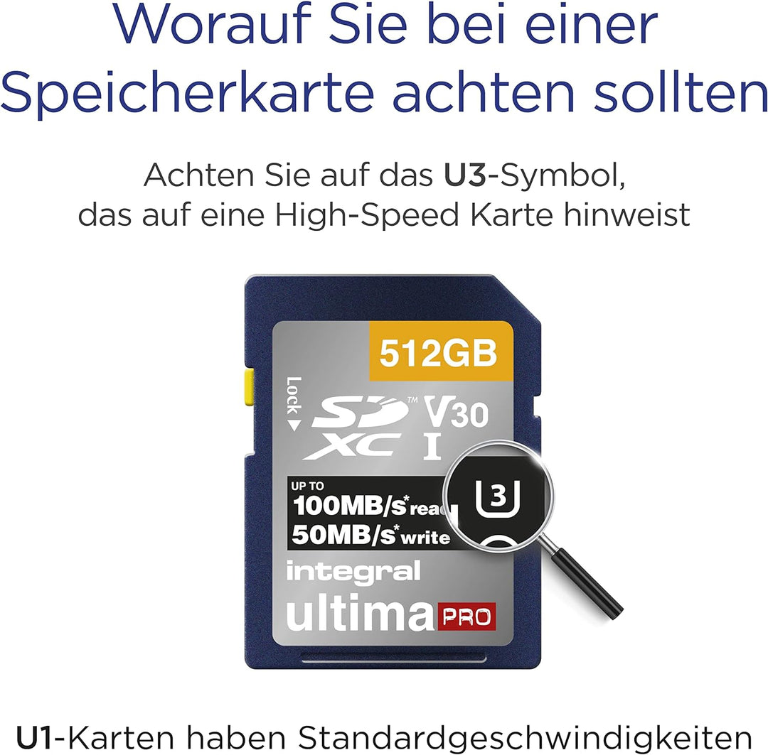 Integral SD-Speicherkarte, 32 GB, 4 K, Video-Lesegeschwindigkeit, 180 MB/s, Schreibgeschwindigkeit: