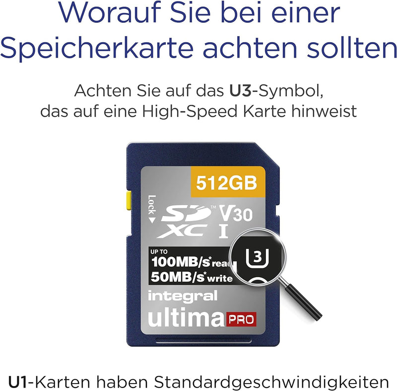 Integral SD-Speicherkarte, 32 GB, 4 K, Video-Lesegeschwindigkeit, 180 MB/s, Schreibgeschwindigkeit: