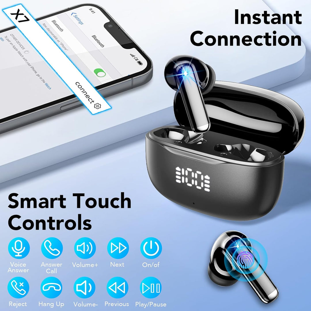2026 Neu Bluetooth Kopfhörer, In Ear Kopfhörer Kabellos Bluetooth 5.4, 4 ENC Noise Cancelling Mic mi