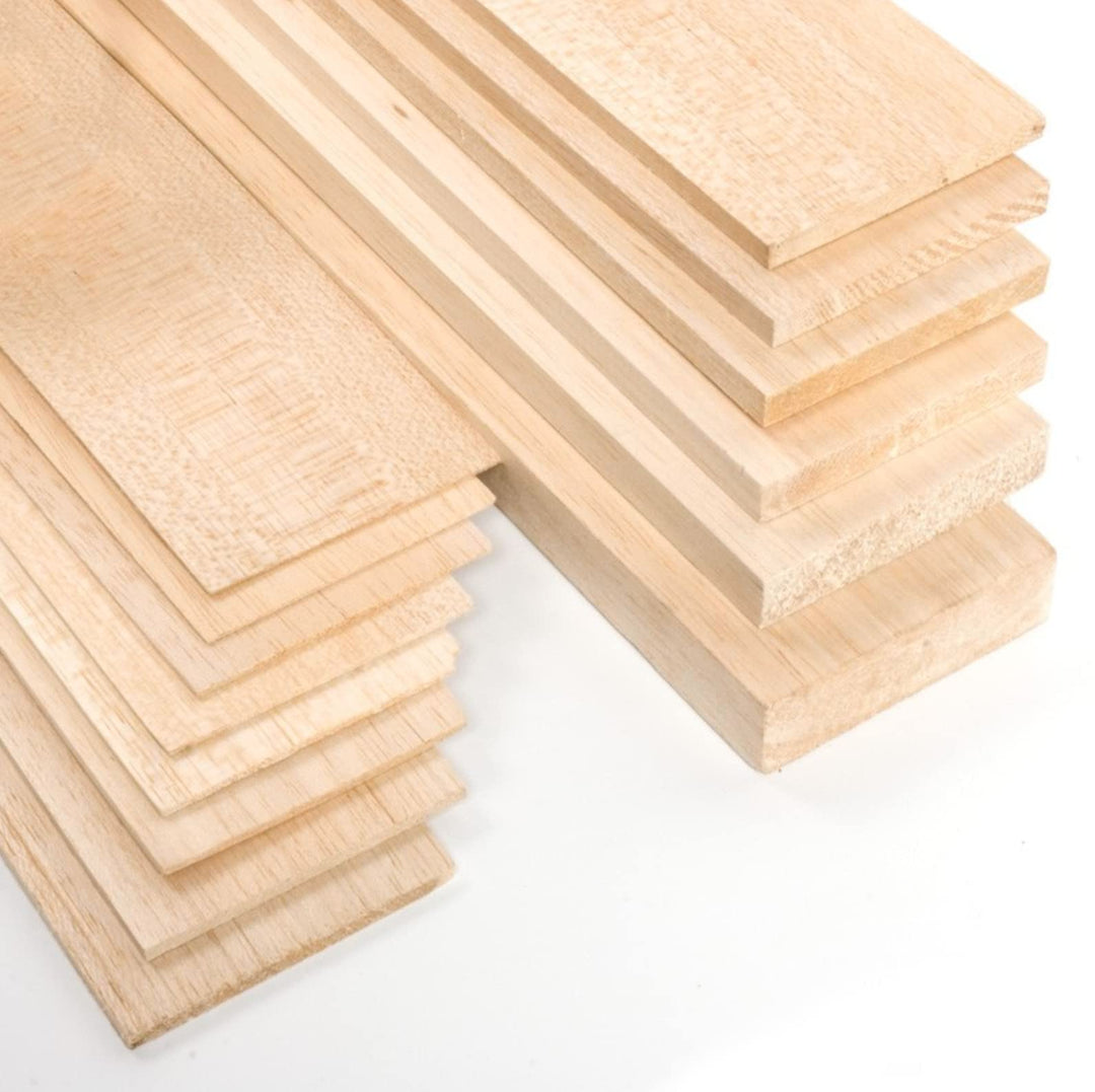 Materia Prima Balsaholz für Bastel- und Kunstprojekte. Leichtes Holzbrett für den Modell- und Flugze