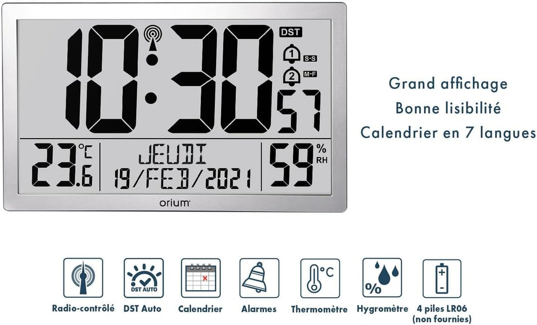 Orium Digitale Uhr, Kalender RC Giant