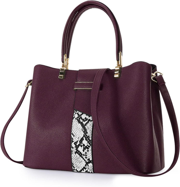 HAWEE Elegante Damen Handtasche Mittelgrosse Crossbody Henkeltasche PU Leder Shopper Umhängetasche F