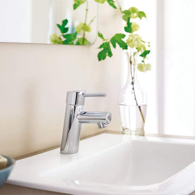 GROHE Concetto Badarmatur - Waschtischarmatur (M-Size, glatter Körper, mit Temperaturbegrenzer) 2345