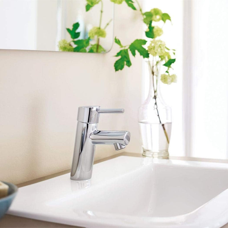 GROHE Concetto Badarmatur - Waschtischarmatur (M-Size, glatter Körper, mit Temperaturbegrenzer) 2345
