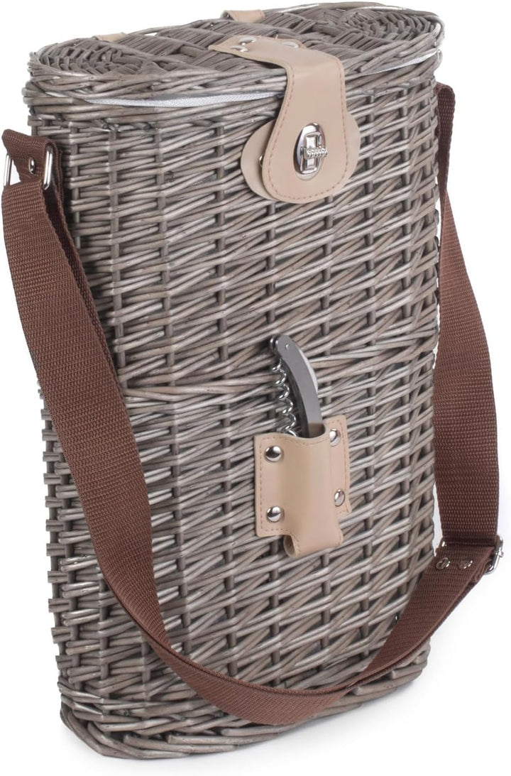 Red Hamper 2 Flasche Willow isolierte Flaschentasche